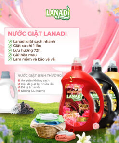 Nước giặt xả cao cấp Lanadi